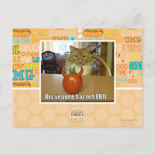 Dis veggee haz the EBIL Postcard