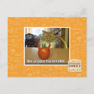 Dis veggee haz the EBIL Postcard