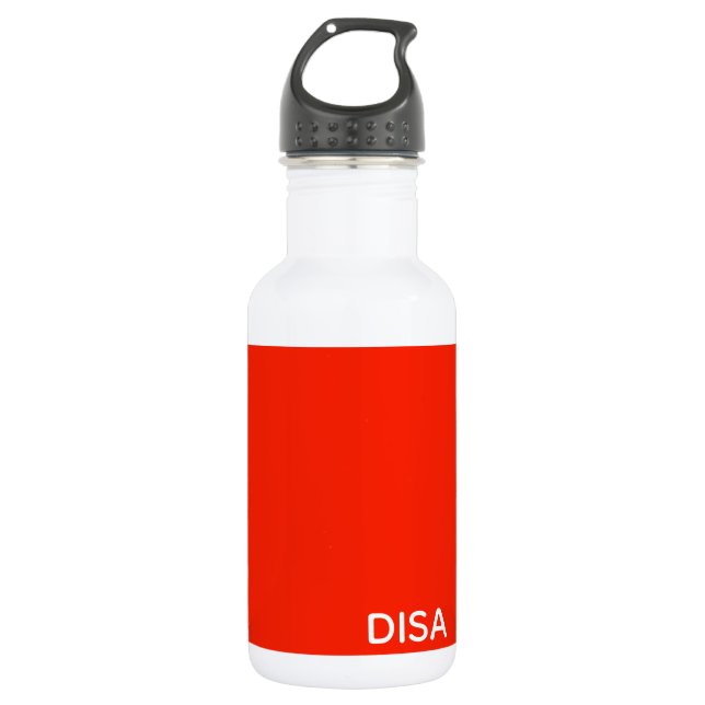Disa Red colour name 532 Ml Water Bottle (Front)