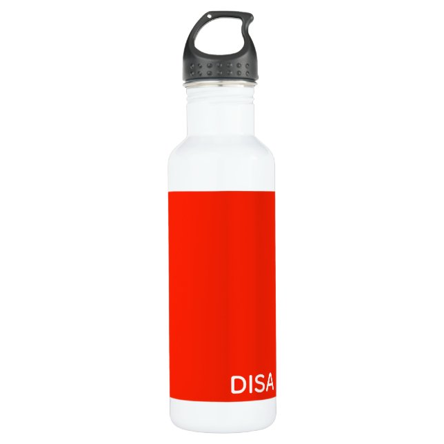 Disa Red colour name 710 Ml Water Bottle (Front)