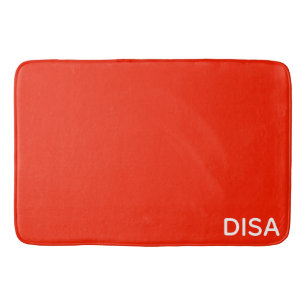 Disa Red colour name Bath Mat