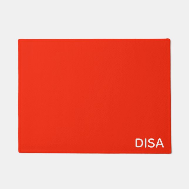 Disa Red colour name Doormat (Front)