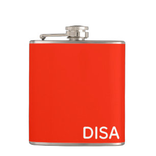 Disa Red colour name Hip Flask