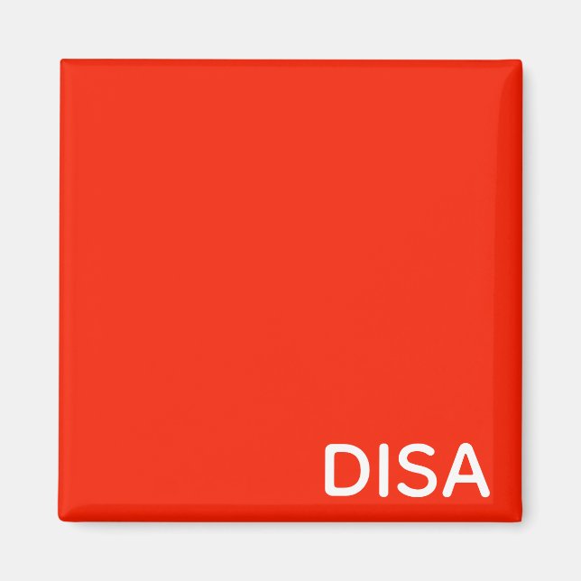 Disa Red colour name Magnet (Front)
