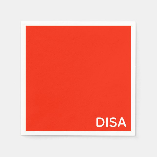 Disa Red colour name Napkin (Front)
