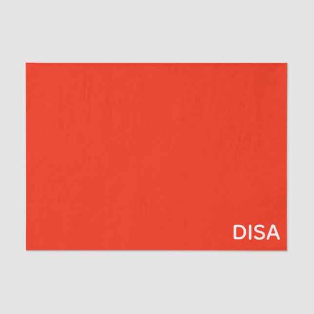Disa Red colour name Tissue Paper (Front)