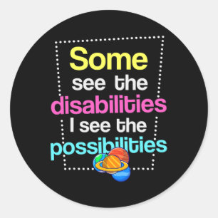Disabilities 1 Disabilities Awareness Classic Round Sticker