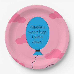 Disability and Confidence: Pink  Paper Plate