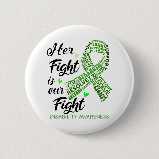 Disability Awareness Month Ribbon Gifts 6 Cm Round Badge (Front)