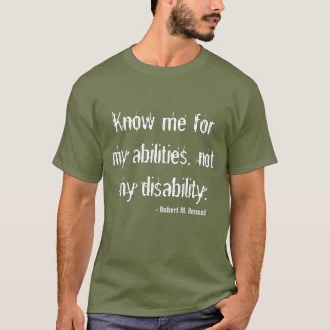 Disability Awareness T-shirt (Front)