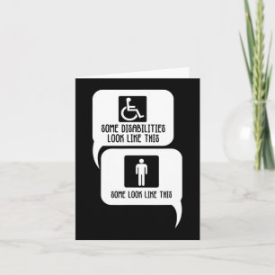 Disability BiPolar Autism Awareness Some look like Card