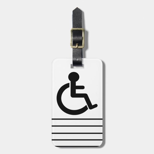 Disability Disabled  Symbol Luggage Tag (Front Vertical)