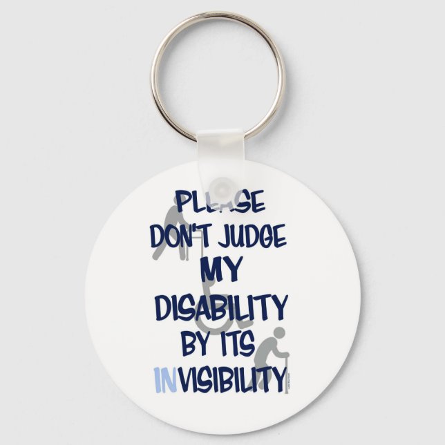 Disability/INvisibility Key Ring (Front)