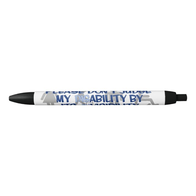 Disability/INvisibility...RSD/CRPS Black Ink Pen (Front)