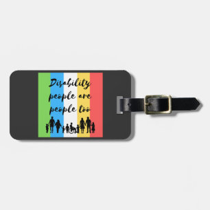 disability people are people too luggage tag