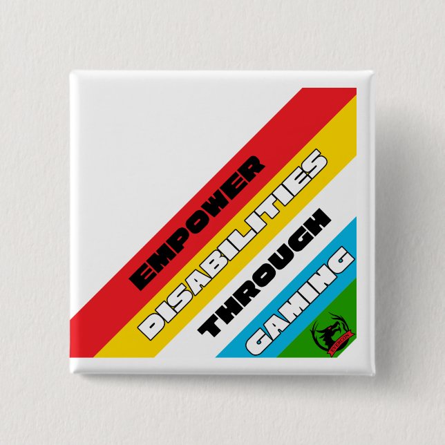 Disability Pride 15 Cm Square Badge (Front)