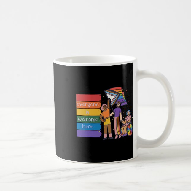 Disability Pride Everyone Is Welcome Here.png  Coffee Mug (Right)
