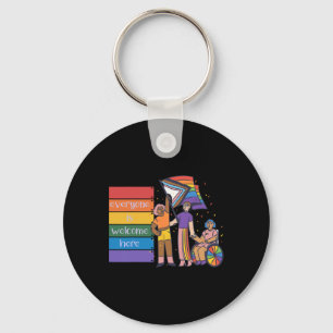 Disability Pride Everyone Is Welcome Here.png Key Ring