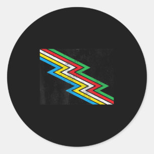 Disability Pride Flag _1 Classic Round Sticker