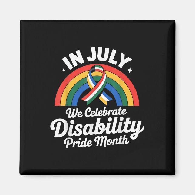 Disability Pride Flag July Disabled Pride Month Aw Magnet (Front)