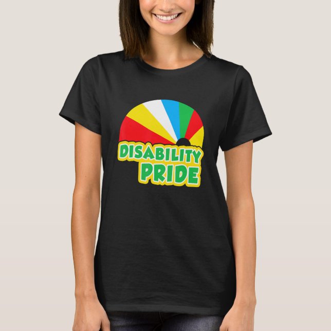 Disability Pride Flag July Disabled Pride Month T-Shirt (Front)