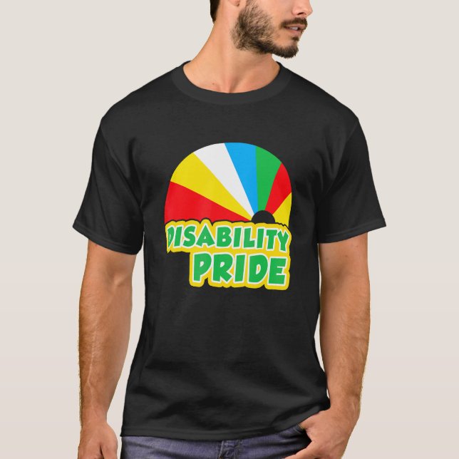 Disability Pride Flag July Disabled Pride Month T-Shirt (Front)