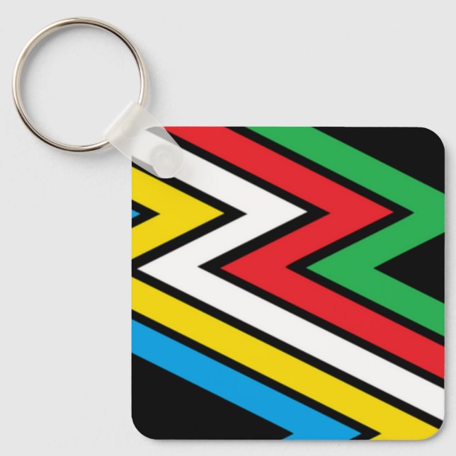 Disability pride flag keychain (Front)