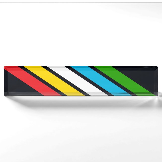 Disability pride flag nameplate (Front)
