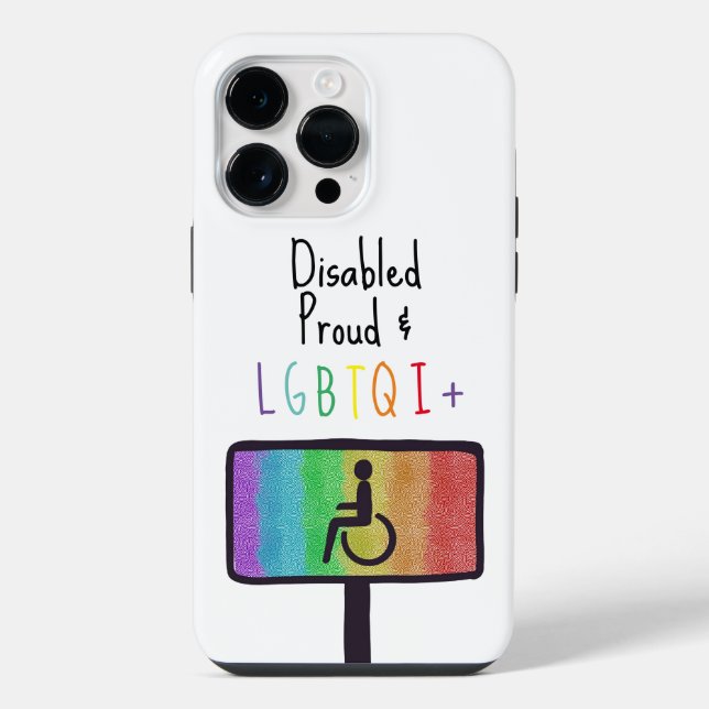 Disability Pride iPhone 13 Pro Slim Case, Glossy iPhone Case (Back)