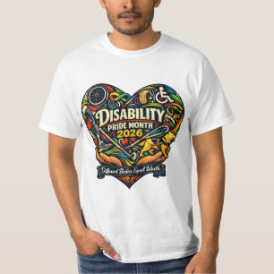 Disability Pride Month 2026 Heart Art T-Shirt