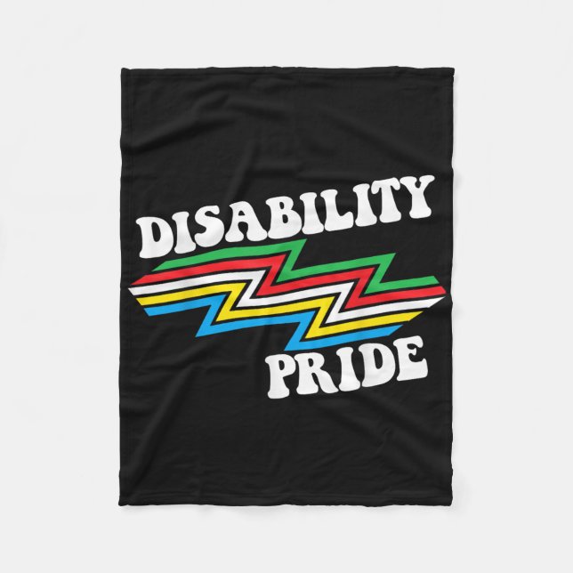 Disability Pride Month Awareness Disability Flag D Fleece Blanket (Front)