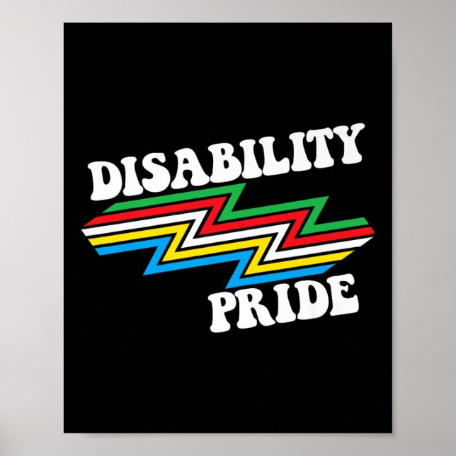 Disability Pride Month Awareness Disability Flag D Poster (Front)