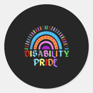 Disability Pride Month Awareness Proud Disabled _1 Classic Round Sticker