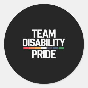 Disability Pride Month Awareness Support Advocate Classic Round Sticker