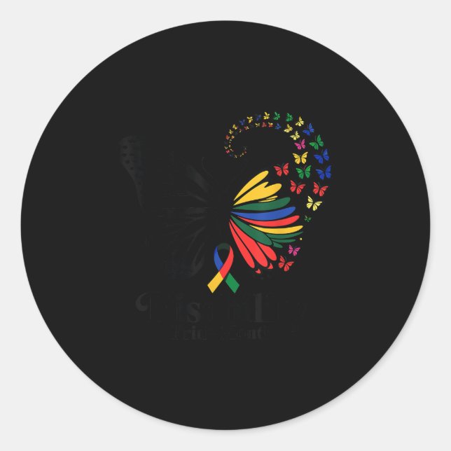 Disability Pride Month Disability Pride Flag _2  Classic Round Sticker (Front)