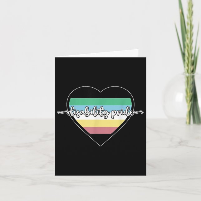 Disability Pride Month Flag Heart Neurodivergent A Card (Front)