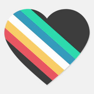 Disability Pride Month Flag Heart Sticker