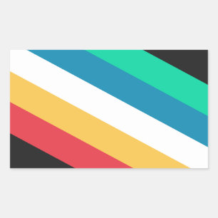 Disability Pride Month Flag Rectangular Sticker