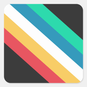Disability Pride Month Flag Square Sticker