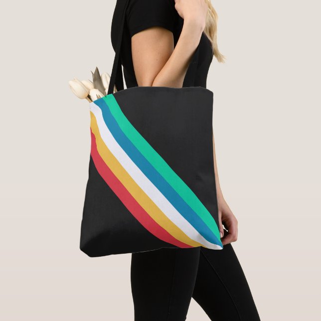 Disability Pride Month Flag Tote Bag (Close Up)