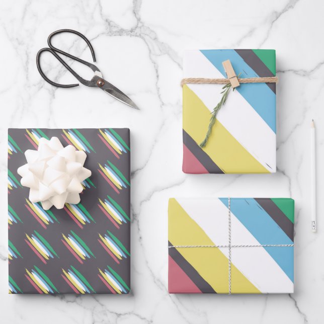 Disability Pride Month Of July Awareness Colours Wrapping Paper Sheet (Front)