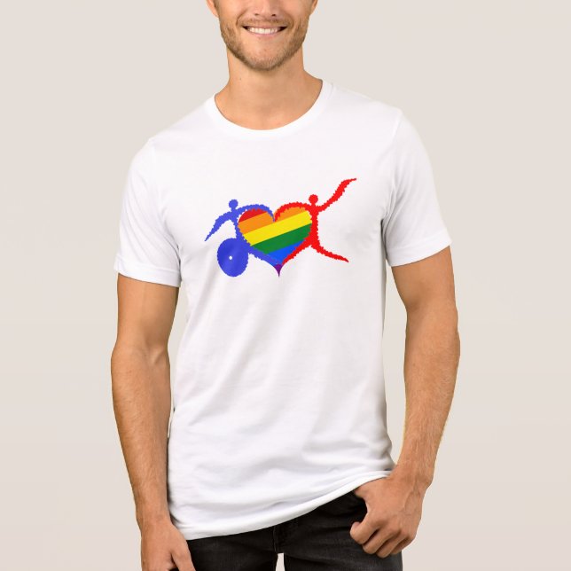 Disability Pride T-Shirt Tri-Blend Shirt (Front)