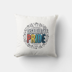 Disability Pride Vintage Inclusive Awareness Shirt Cushion