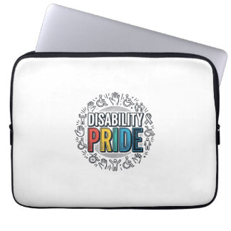 Disability Pride Vintage Inclusive Awareness Shirt Laptop Sleeve