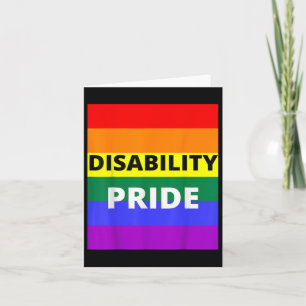 Disability Pride With Rainbow Flag _1  Card