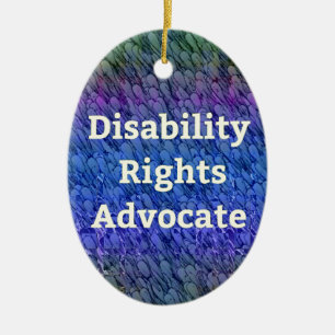 Disability Rights Advocate Multi-Colour Layers Ceramic Ornament