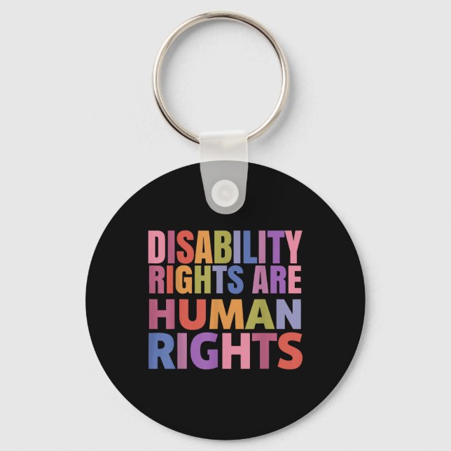 Disability Rights Are Human Rights Equality Trans  Key Ring (Front)