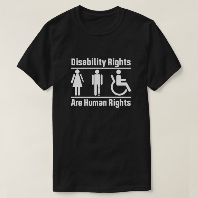 Disability rights are human rights T-Shirt (Design Front)