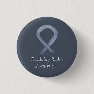 Disability Rights Awareness Ribbon Custom Pin
