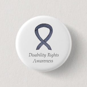 Disability Rights Awareness Ribbon Custom Pin